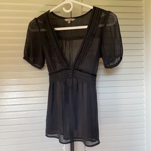 RW&CO steel grey sheer shirt.